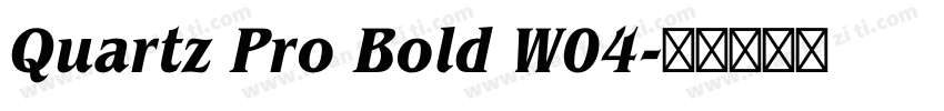 Quartz Pro Bold W04字体转换